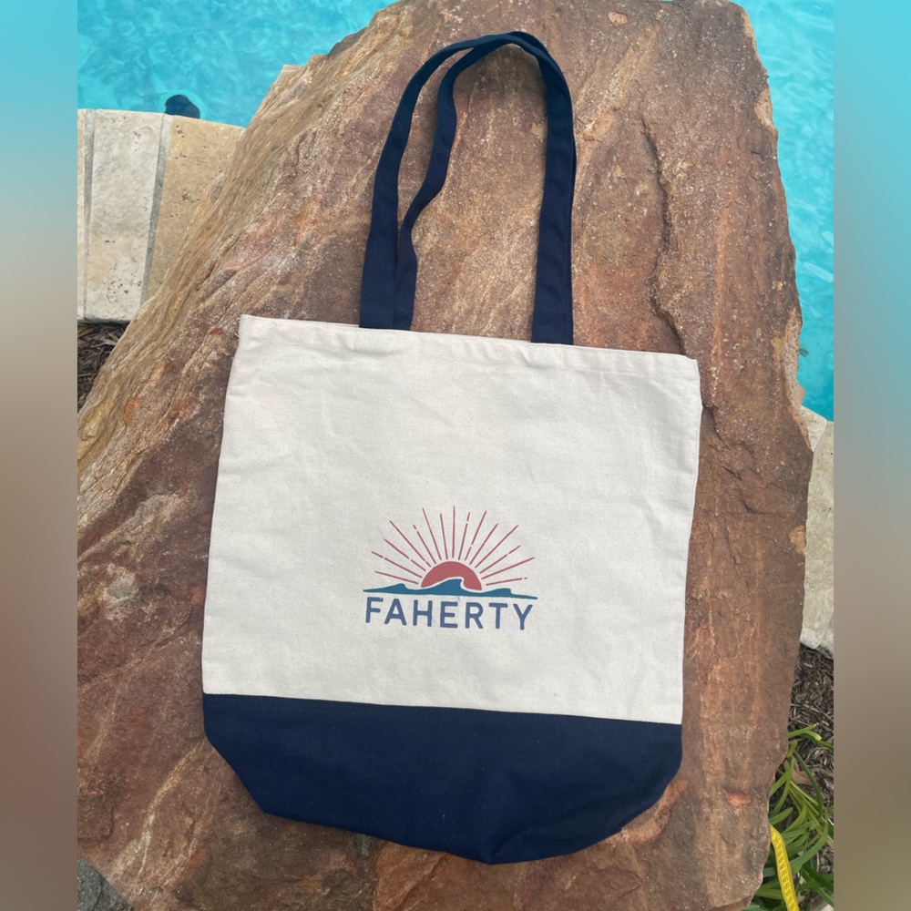 Faherty Reusable Shopping Canvas Tote